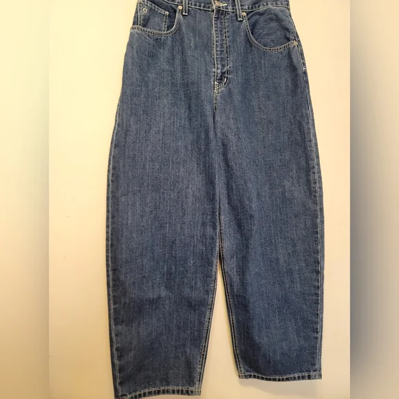 Etica Jeans Womens Sz 31 Blue Iris Relaxed Barrel High Waist Ethically Made NWT - Picture 5 of 15